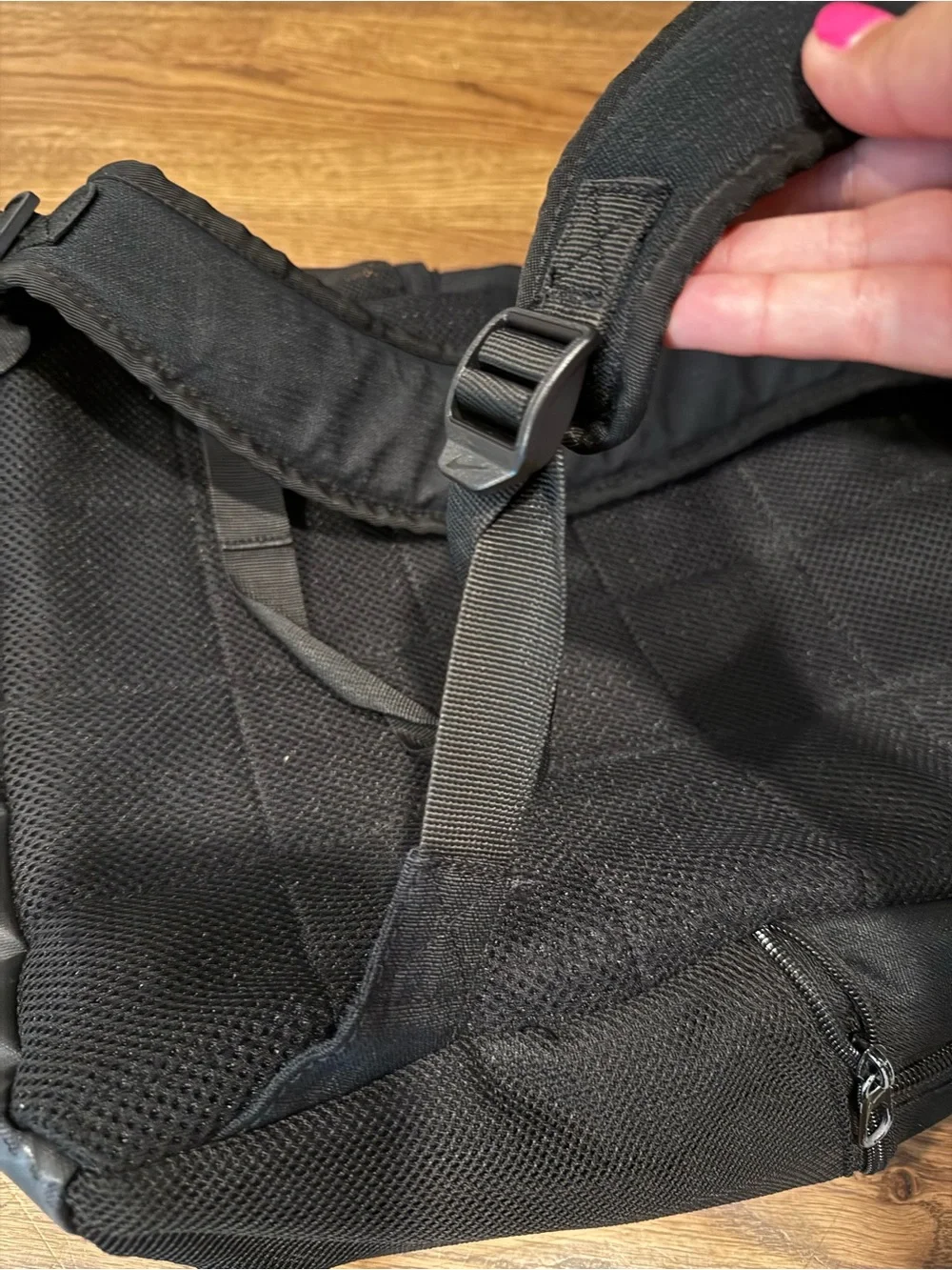 Nike Black Backpack with White Swoosh